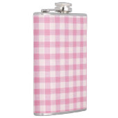 Baby Rosa Gingham-Muster Flachmann (Rechts)