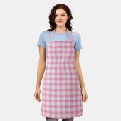 Baby-Rosa-Gingham-Muster Schürze (Getragen)