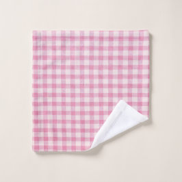 Baby-Rosa-Gingham-Muster Waschlappen