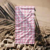 Baby Rosa Gingham Strandtuch