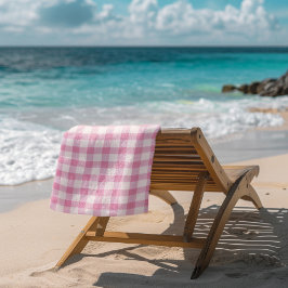 Baby-Rosa-Gingham Strandtuch