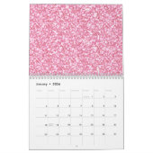 Baby-Rosa-Glitzer gedruckt Kalender (Jan 2026)