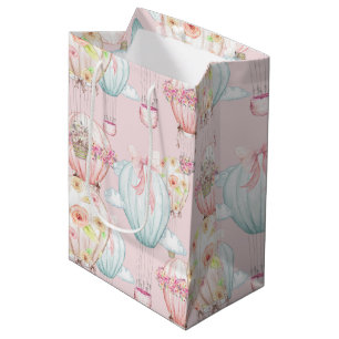 Baby-Rosa-Heißluft steigt große Geschenk-Tasche  Mittlere Geschenktüte