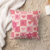 Baby rosa Herzklosett Kissen (Decke)