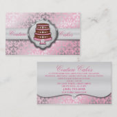 Baby-Rosa-Kuchen-Couture-schillernde Visitenkarte (Vorne/Hinten)