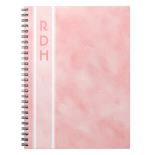 Baby-Rosa-Monogramm-Notizbuch Notizblock (Vorderseite)