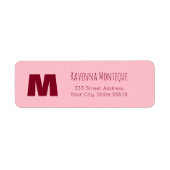 Baby Rosa Personalisierter Monogramm Buchstabe Nam (Vorne)