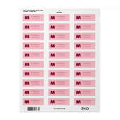 Baby Rosa Personalisierter Monogramm Buchstabe Nam (Vorne)