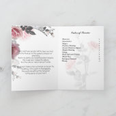 Baby-Rosa-Rosen-Begräbnis-Programm Programm (Innenseite)