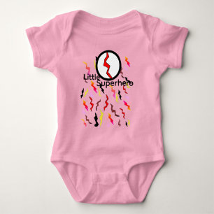Baby Rosa Rot Gelbe Blitze Strampler