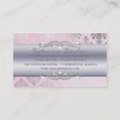 Baby-Rosa-schneidige Damast-Mode/Innenarchitektur Visitenkarte (Rückseite)