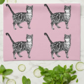 Baby rosa Tabby Katzen Babydusche Handtuch (Gefaltet)