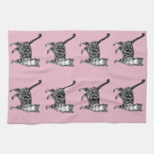 Baby rosa Tabby Katzen Babydusche Handtuch (Horizontal)