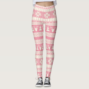 Baby-Rosa-Weihnachtsstrickjacke Leggings