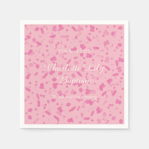 Baby-Rosaconfetti-Taufe-Taufe Serviette