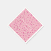 Baby-Rosaconfetti-Taufe-Taufe Serviette (Ecke)
