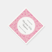 Baby-Rosaconfetti-Taufe-Taufe Serviette (Ecke)