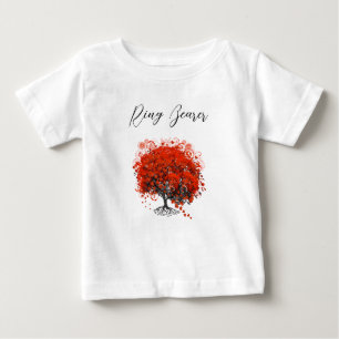 Baby-Rot-Tannen-Hochzeits-T-Shirts-Romer Baby T-shirt