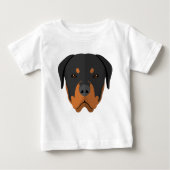 Baby Rottweiler Baby T-shirt (Vorderseite)