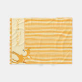 Baby-Rotwild |, das gelb sind u. Orange Stripes Fleecedecke (Vorderseite (Horizontal))