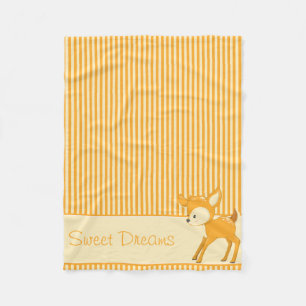 Baby-Rotwild , das gelb sind u. Orange Stripes Fleecedecke