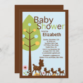 Baby-Rotwild-Dreiergruppe-mehrfache Einladung (Vorne/Hinten)