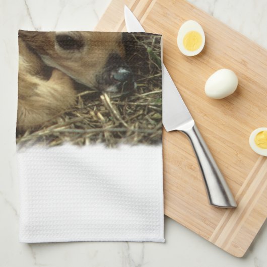 Baby-Rotwild-Geschirrtuch Geschirrtuch (Viertel Falte)