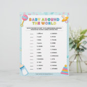 Baby rund um die Welt [Baby Basics Blue] Briefbogen (Stehend Vorderseite)