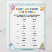 Baby rund um die Welt [Baby Basics Blue] Briefbogen (Vorne/Hinten)