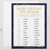 Baby rund um die Welt [Golden Blue] Briefbogen (Vorne/Hinten)