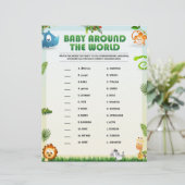 Baby rund um die Welt [Thema Tiere] Briefbogen (Stehend Vorderseite)