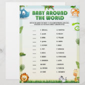 Baby rund um die Welt [Thema Tiere] Briefbogen (Vorne/Hinten)