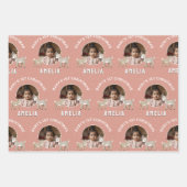 Baby’s 1st Christmas Reindeer Keepsake Photo Geschenkpapier Set (Vorderseite 3)