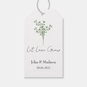 Baby’s Breath Lass Liebe wachsen Hochzeits-Samen Geschenkanhänger