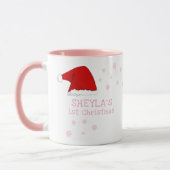 Baby`s erste Weihnachtsfeier Weihnachtsmannmütze S Tasse (Links)