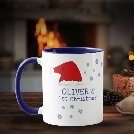 Baby`s erste Weihnachtsfeier Weihnachtsmannmütze S Tasse