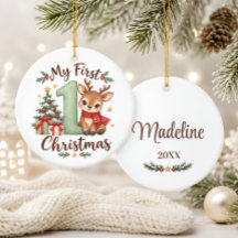 Baby’s erstes Weihnachten Salbei-Grün-Rentier