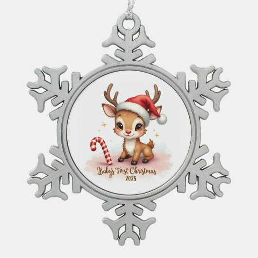 Baby’s First Christmas 2025 – Snowflake Ornament (Vorderseite)