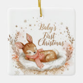Baby’s First Christmas A Square Keepsake  Keramikornament (Vorderseite)