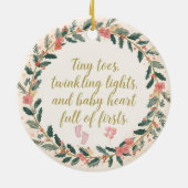 Baby’s First Christmas Double-Sided Ceramic Keramik Ornament (Hinten)