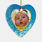 Baby’s First Christmas Foto and Birthday Keramikornament (Rechts)