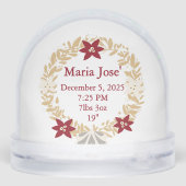 Baby’s First Christmas Gold Wreath Photo Schneekugeln (Rückseite)