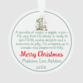 Baby’s First Christmas Ornament  (Rückseite)
