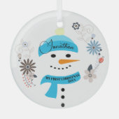 Baby’s First Christmas Ornament - Personalized Aus Glas (Vorderseite)