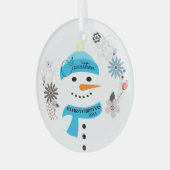 Baby’s First Christmas Ornament - Personalized Aus Glas (Vorderseite links)