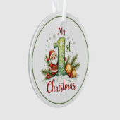 Baby’s First Christmas Ornament – Snowman Keepsake (Vorderseite)