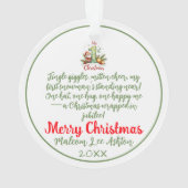 Baby’s First Christmas Ornament – Snowman Keepsake (Rückseite)