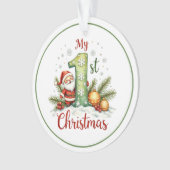 Baby’s First Christmas Ornament – Snowman Keepsake (Vorderseite)