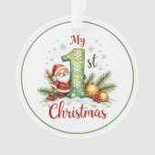 Baby’s First Christmas Ornament – Snowman Keepsake (Vorderseite)