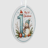 Baby’s First Christmas Ornament – Snowman Keepsake (Vorderseite)